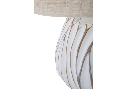 BOHO CHICH Lampe de Table Polyrésine Honduras – Style Bohème Raffiné Ø35x48 cm