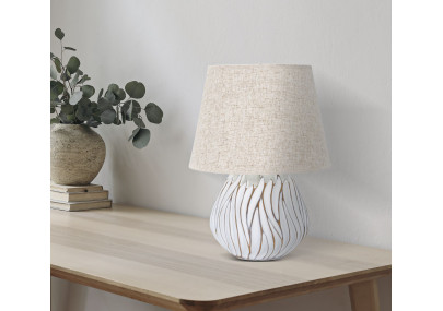 BOHO CHICH Lampe de Table Polyrésine Honduras – Style Bohème Raffiné Ø35x48 cm