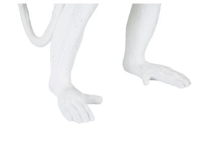 GLAM Lampe de Table Singe Blanc – Élégance Animalière Ø26x34x55 cm