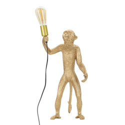 GLAM Lampe de Table Monkey Or – Style Contemporain et Glam Ø26x34x55 cm
