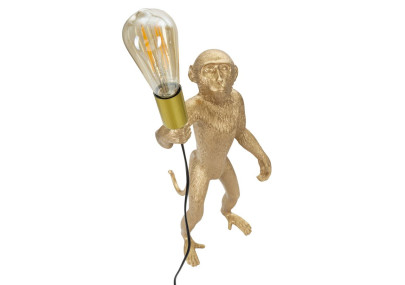 GLAM Lampe de Table Monkey Or – Style Contemporain et Glam Ø26x34x55 cm