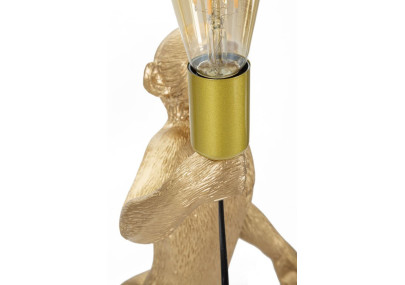 GLAM Lampe de Table Monkey Or – Style Contemporain et Glam Ø26x34x55 cm