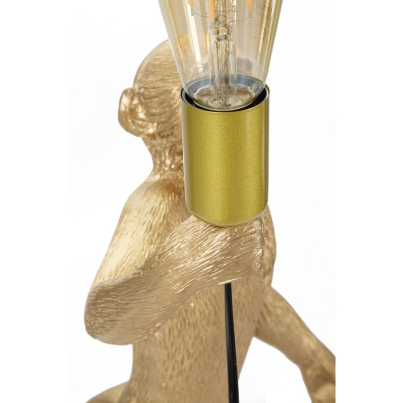 GLAM Lampe de Table Monkey Or – Style Contemporain et Glam Ø26x34x55 cm