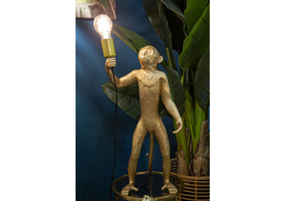 GLAM Lampe de Table Monkey Or – Style Contemporain et Glam Ø26x34x55 cm