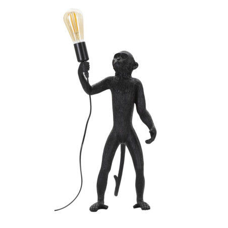 GLAM Lampe de Table Monkey Noir – Design Élégant et Ambiance Chic Ø26x34x55 cm