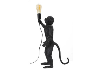 GLAM Lampe de Table Monkey Noir – Design Élégant et Ambiance Chic Ø26x34x55 cm