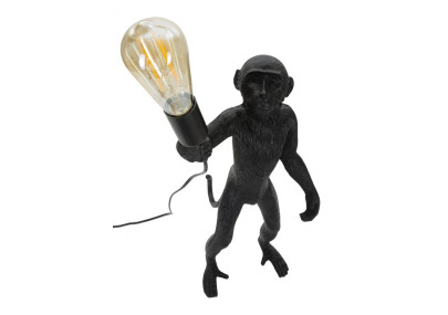 GLAM Lampe de Table Monkey Noir – Design Élégant et Ambiance Chic Ø26x34x55 cm