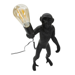GLAM Lampe de Table Monkey Noir – Design Élégant et Ambiance Chic Ø26x34x55 cm