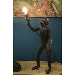 GLAM Lampe de Table Monkey Noir – Design Élégant et Ambiance Chic Ø26x34x55 cm