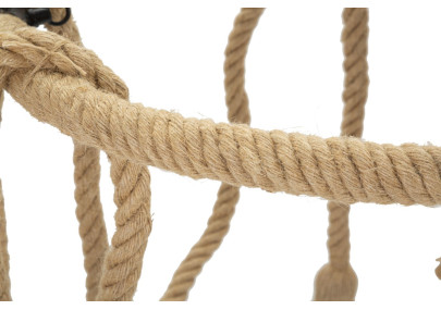 Plafonnier Cercle de Corde – Éclairage Bohème et Naturel Ø 64x90 cm