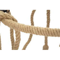 Plafonnier Cercle de Corde – Éclairage Bohème et Naturel Ø 64x90 cm