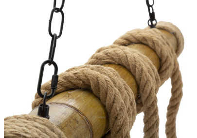 Plafonnier Bambou/Corde – Style Naturel et Élégant 80x15x120 cm