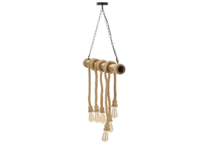 Plafonnier Bambou/Corde – Style Naturel et Élégant 80x15x120 cm