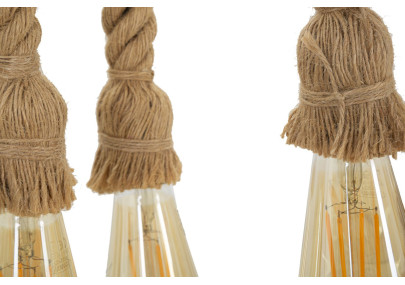 Plafonnier Bambou/Corde – Style Naturel et Élégant 80x15x120 cm