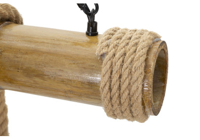 Plafonnier Bambou/Corde – Style Naturel et Élégant 80x15x120 cm
