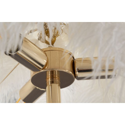 Lampadaire Palmier Blanc – Style Glam et Naturel Ø 55x160 cm