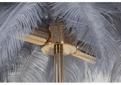 Lampe de Table Palm Gris – Glamour et Naturel Ø 55x60 cm