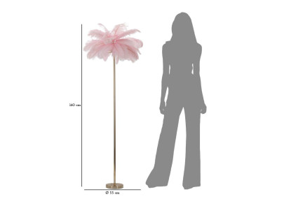 Lampadaire Palmier Rose – Élégance Colorée Ø 55x160 cm