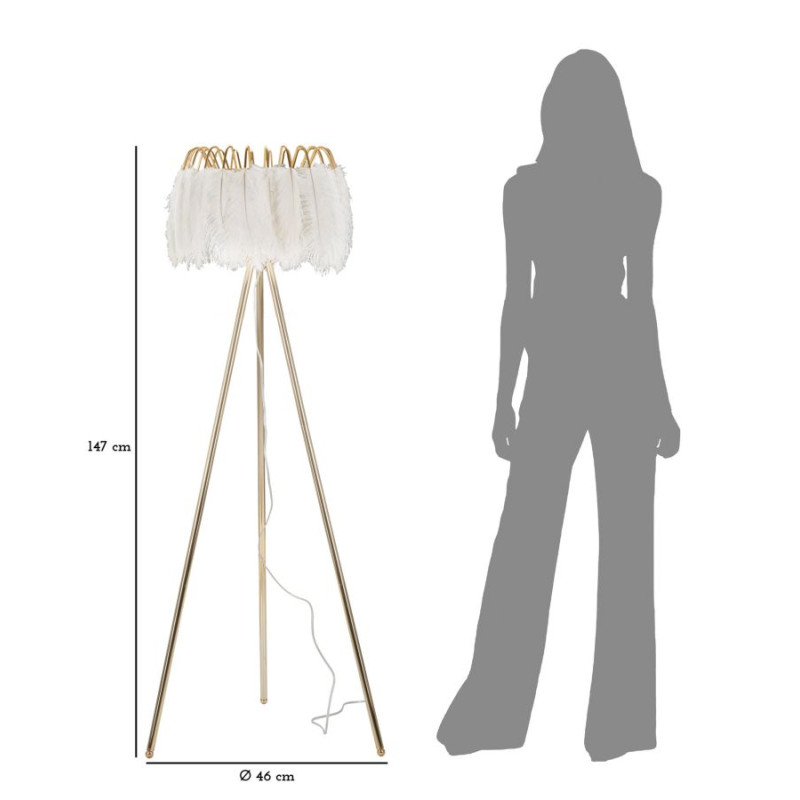 Lampadaire Pied Plume – Design Élégant Ø 46x147 cm