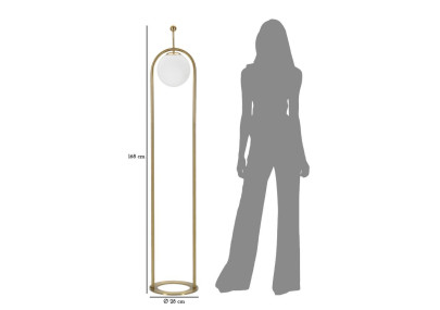 Lampadaire Glamy Arc – Élégance Moderne Ø 28x168 cm