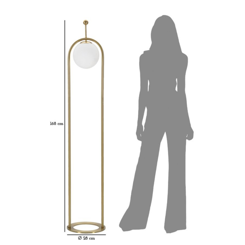Lampadaire Glamy Arc – Élégance Moderne Ø 28x168 cm