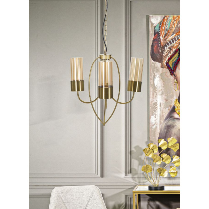 Plafonnier Versailles 3 Lumières – Glam et Classique Ø 60x103 cm