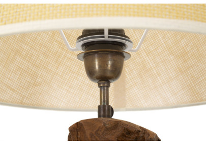 Lampe de Table Teck Kepala – Élégance Naturelle Ø 35x69 cm