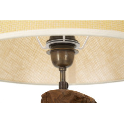 Lampe de Table Teck Kepala – Élégance Naturelle Ø 35x69 cm