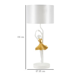 Lampe de Table Danseuse – Design Glam Ø 28x64 cm