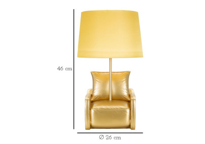 Lampe de Table Midcentury Jaune – Élégance Moderne Ø 26x46 cm