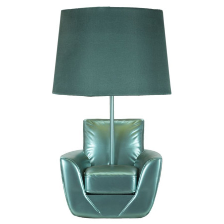 Lampe de Table Midcentury Turquoise – Design Élégant Ø 26x43 cm