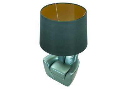 Lampe de Table Midcentury Turquoise – Design Élégant Ø 26x43 cm