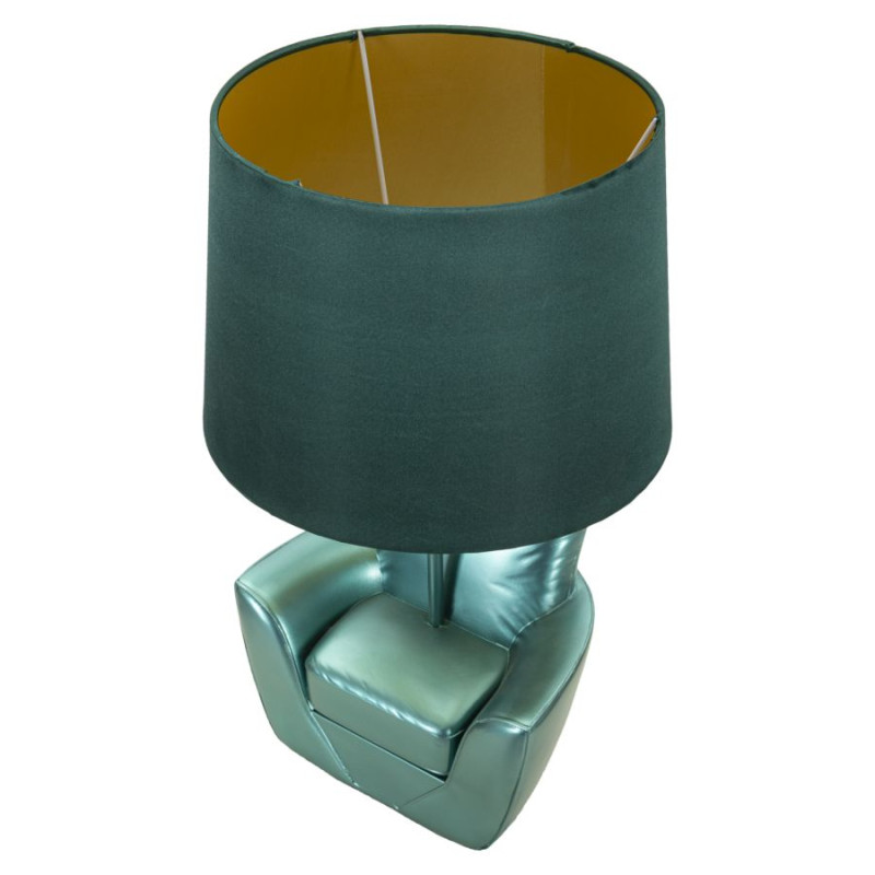 Lampe de Table Midcentury Turquoise – Design Élégant Ø 26x43 cm