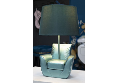 Lampe de Table Midcentury Turquoise – Design Élégant Ø 26x43 cm