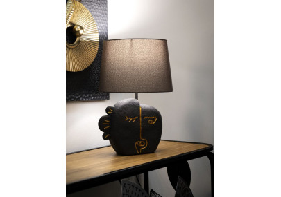 Lampe de Table Tribal -B- – Élégance Contemporaine Ø 27,5x39,5 cm