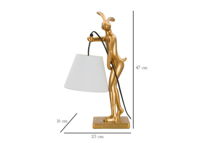 Lampe de Table Lapin Stand – Style Minimaliste 26x16x47 cm