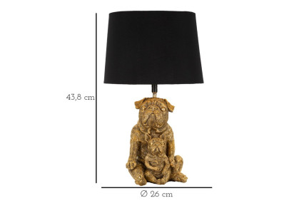 Lampe de Table Chien – Glam et Élégance Ø 26x43,8 cm