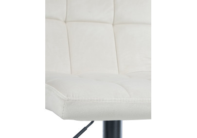 Taburete de bar Peru en terciopelo Crema,Negro