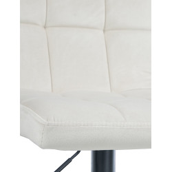 Tabouret de bar Pérou velours noir crème