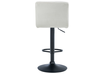 Taburete de bar Peru en terciopelo Crema,Negro