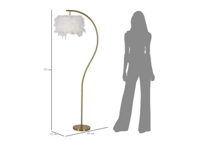Lampadaire Semi Arc – Style Glam 60x33x170 cm