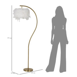 Lampadaire Semi Arc – Style Glam 60x33x170 cm