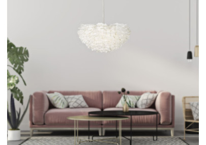 Plafonnier Plume – Style Glam et Contemporain Ø 60x30 cm (hauteur avec câble 110 cm)