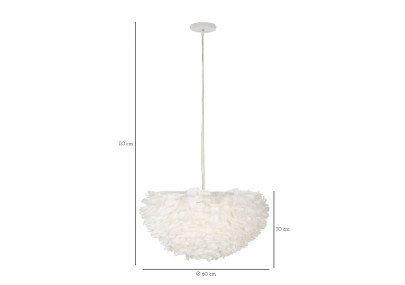 Plafonnier Plume – Style Glam et Contemporain Ø 60x30 cm (hauteur avec câble 110 cm)