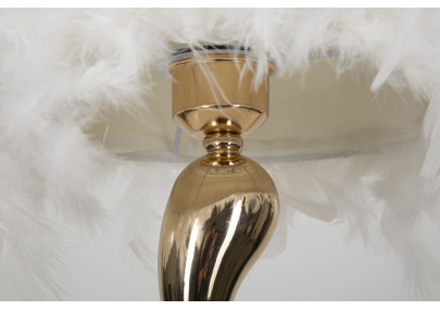 Lampe de Table Cart Blanc – Élégance et Minimalisme Ø 25x47 cm