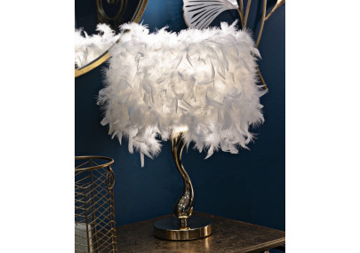 Lampe de Table Cart Blanc – Élégance et Minimalisme Ø 25x47 cm