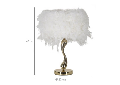 Lampe de Table Cart Blanc – Élégance et Minimalisme Ø 25x47 cm