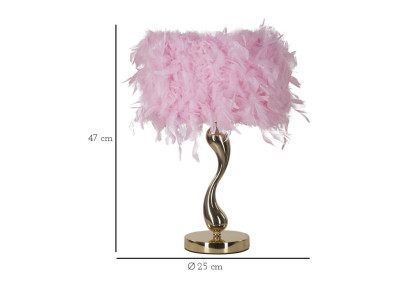 Lampe de Table Cart Rose – Glam Contemporain Ø 25x47 cm