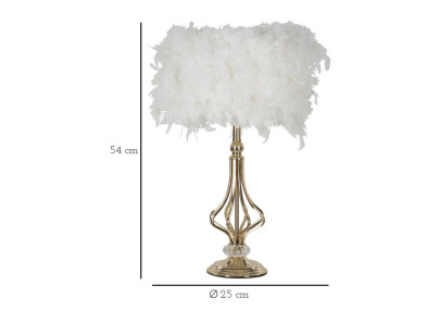 Lampe de Table Tarty Blanc – Luxe et Design Ø 25x54 cm