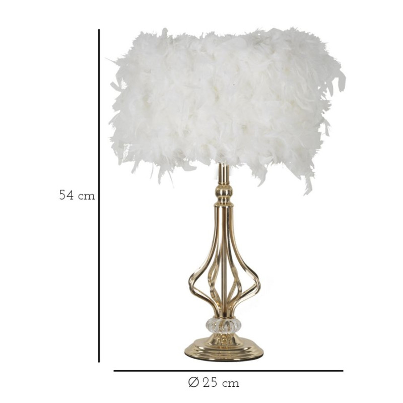 Lampe de Table Tarty Blanc – Luxe et Design Ø 25x54 cm
